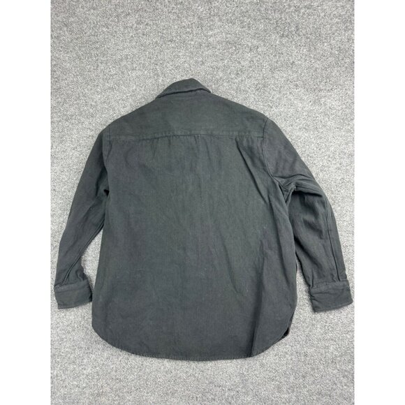 Madewell Shacket Women's Large Black Button Up Shirt Pockets Collared - Picture 6 of 7